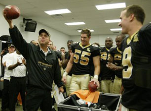 Saints Locker Room after 2006 win over Browns